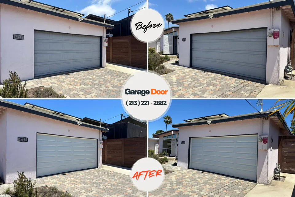 Before and after: garage door repair West Lawn, PA